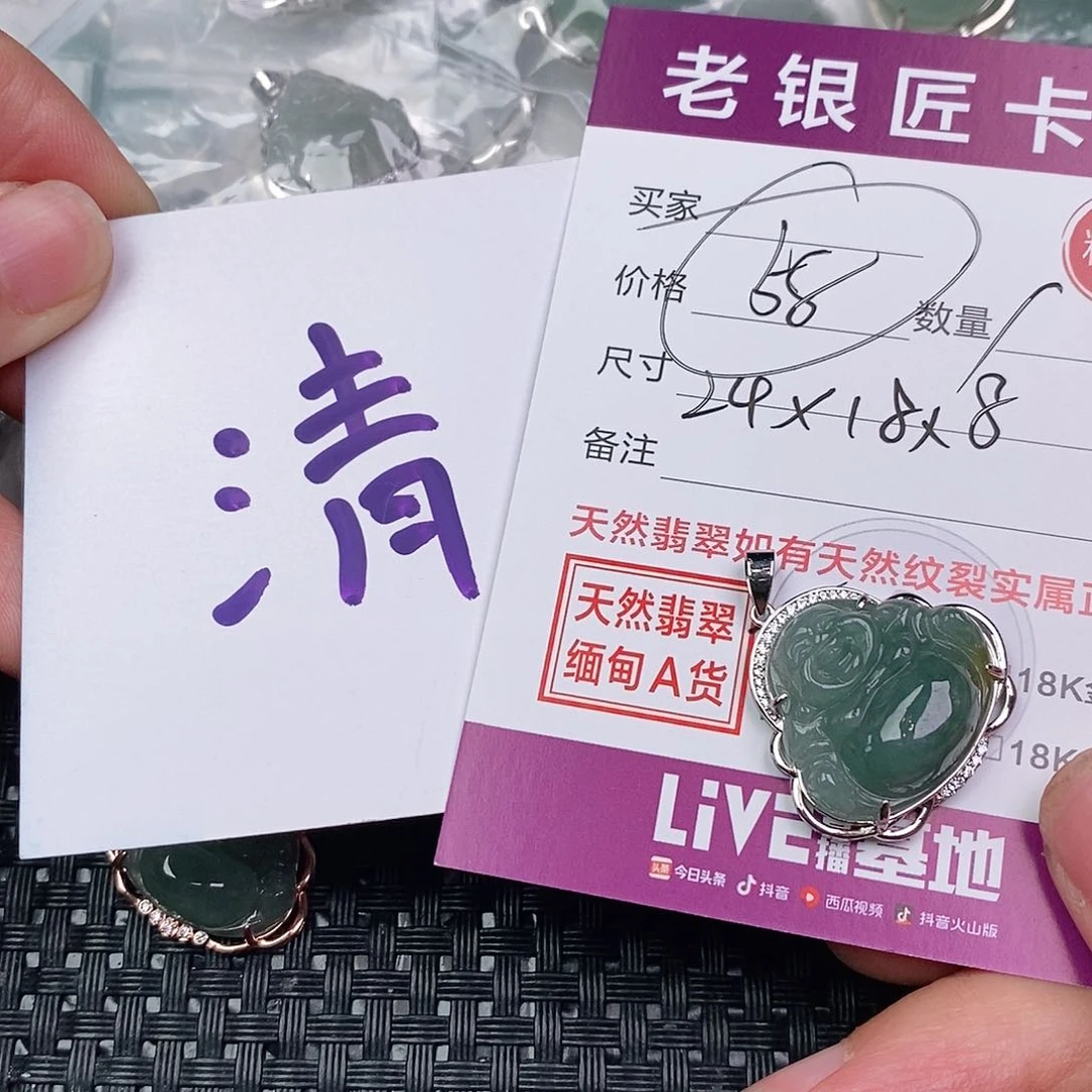 翡翠银S925镶嵌颈饰