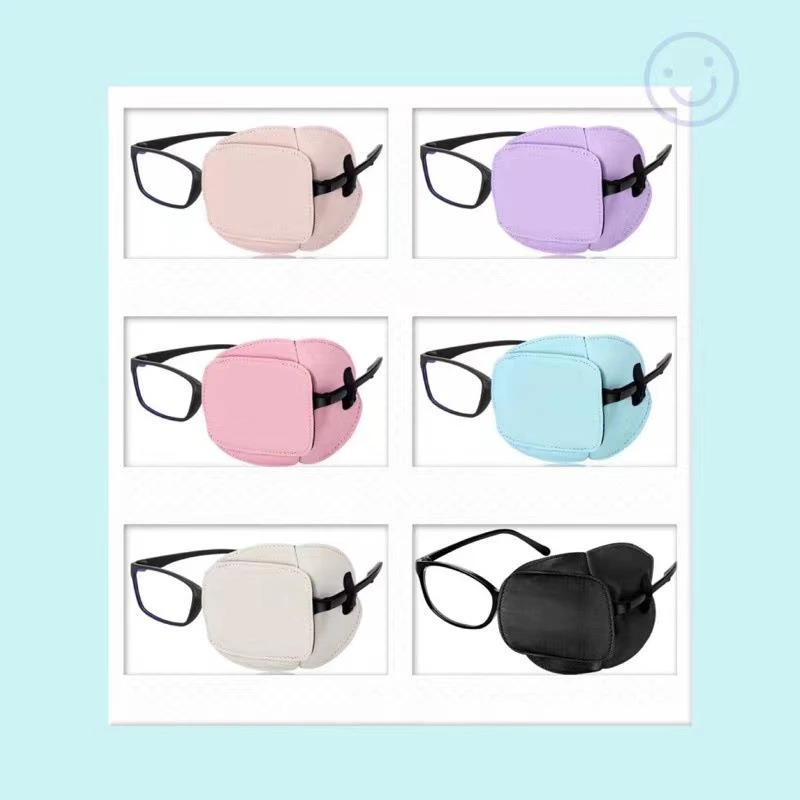 纯棉儿童弱视单眼镜眼罩遮光术后视力训练矫正斜视远视遮盖眼镜套