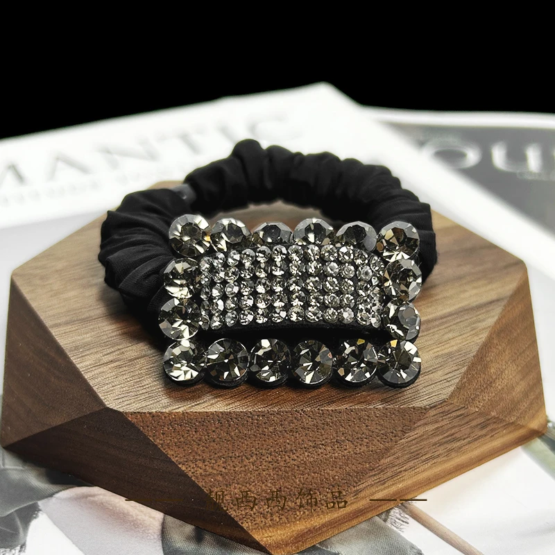 【LXX靓西西】078轻奢风满钻方形高弹力面膜发圈