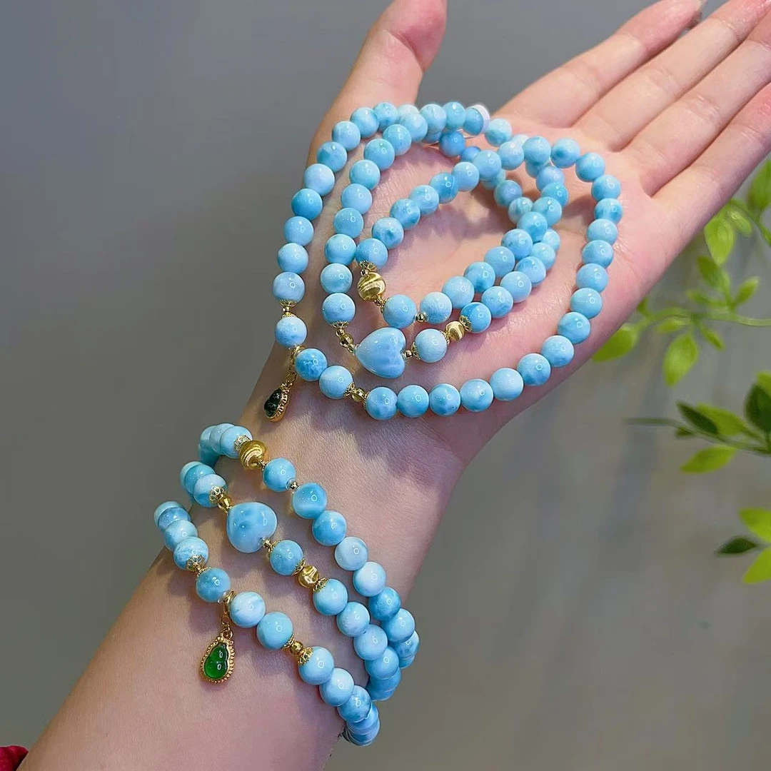 【李哥推荐】18k金海纹石手链6m左右@ZY50405006@多样性发一个