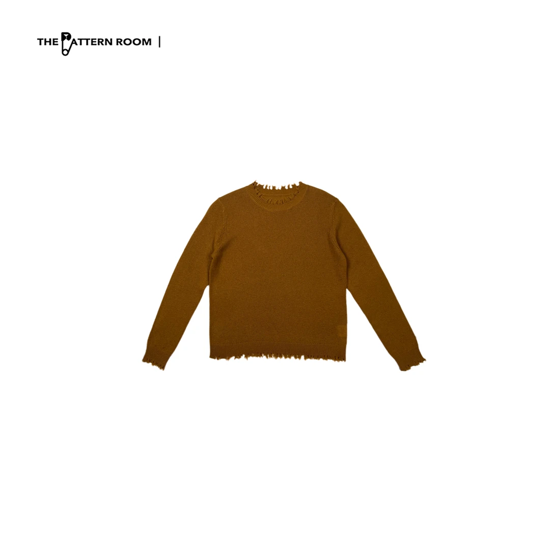 The pattern room | 反精致主义云感撕边两色毛衣