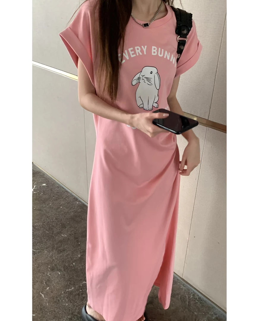 A201-A299非图片款2025夏季新款时尚宽松大码女装连衣裙显瘦长裙