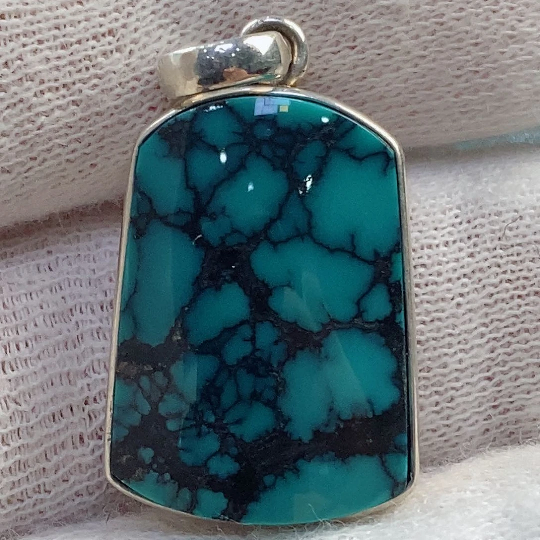 绿松石珠宝奇石银S925镶嵌