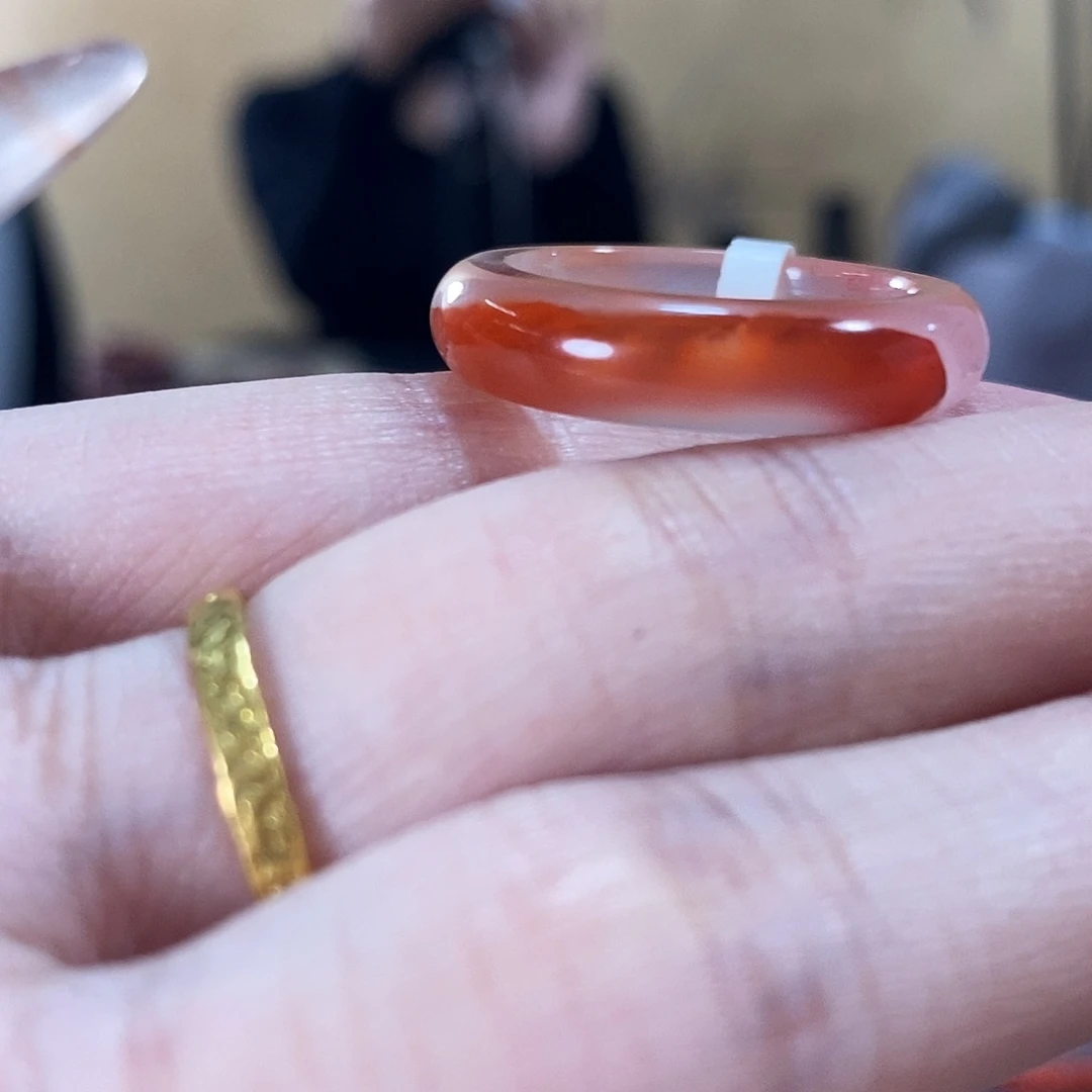 未镶嵌原矿戒圈南红玛瑙