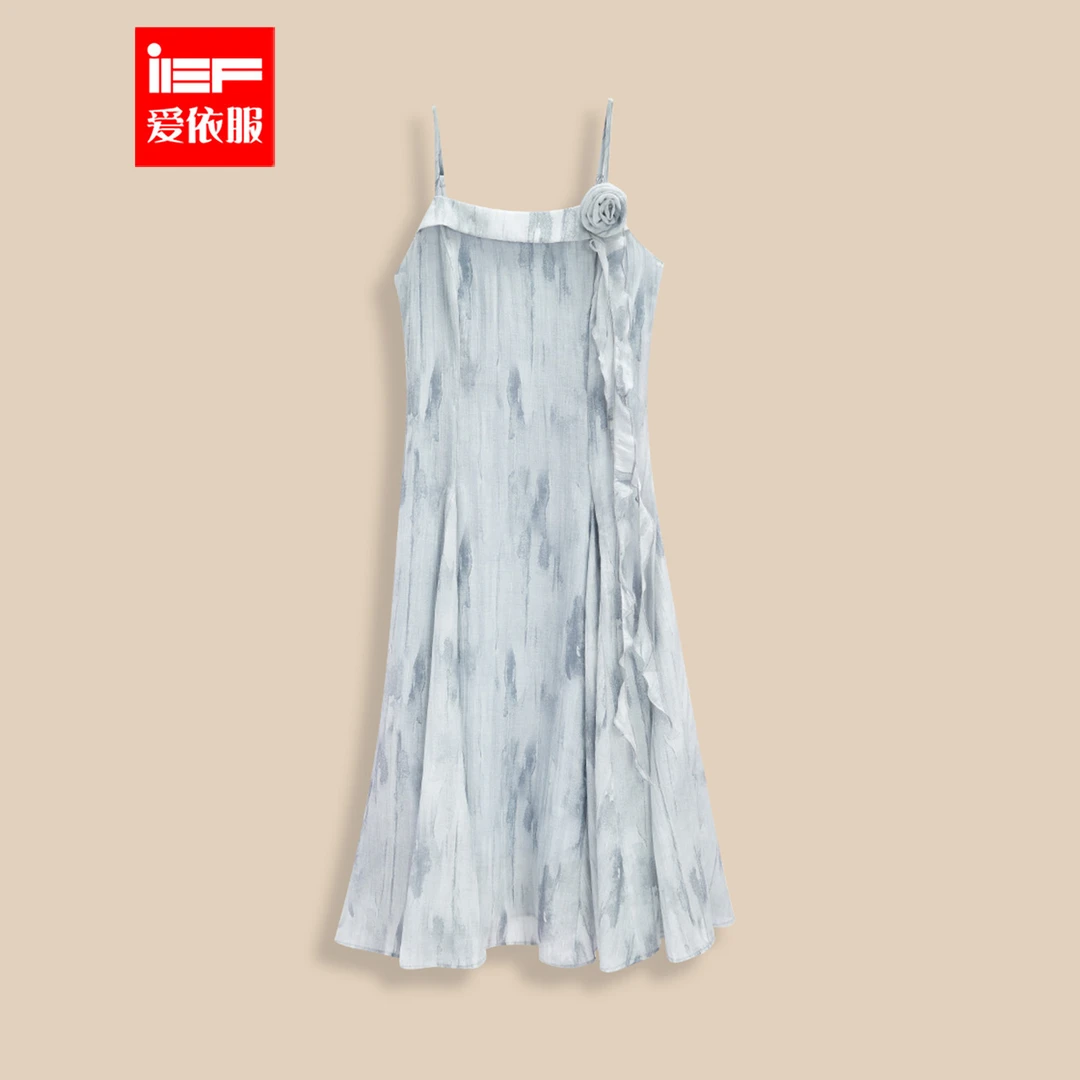 IEF/爱依服2025夏季新款法式设计感度假风性感小女人气质吊带长裙