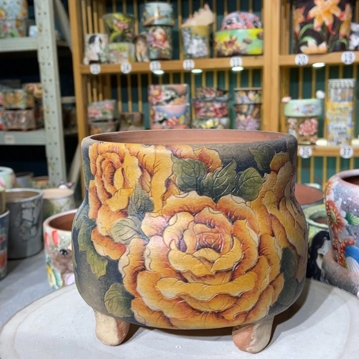 红陶景德镇艺术手绘作品