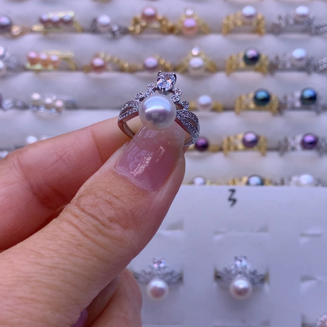 淡水珍珠耳饰合金