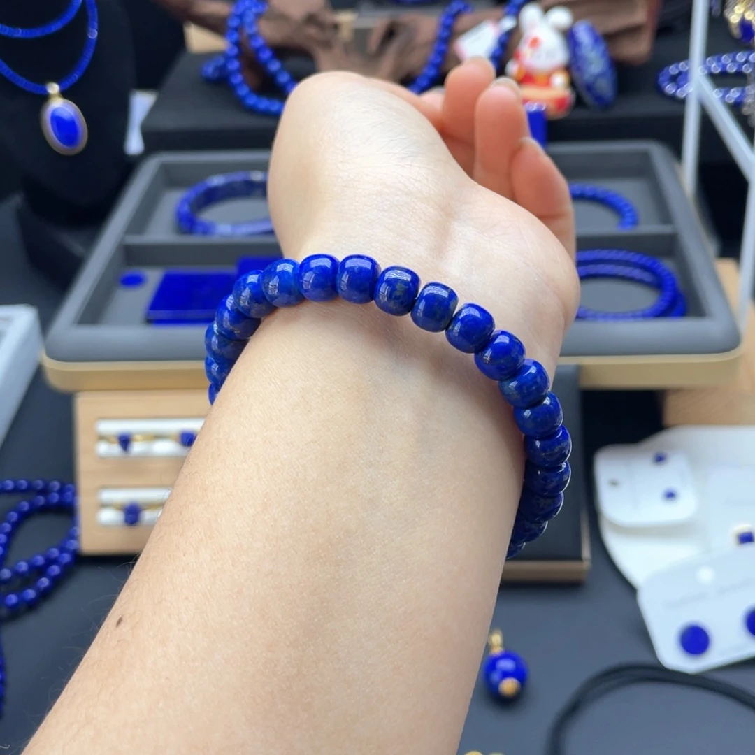 未镶嵌青金石手链8m m