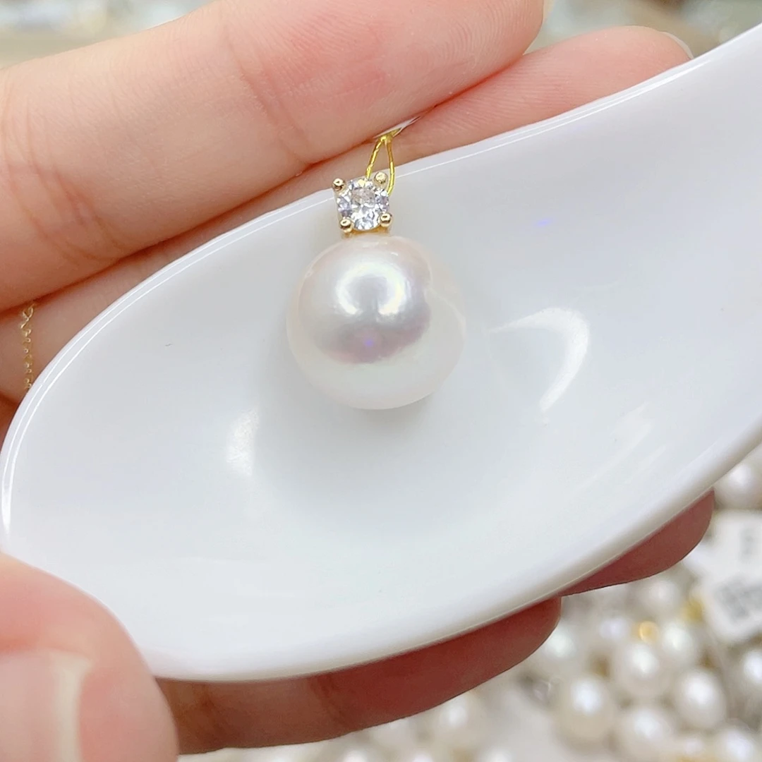 淡水珍珠未镶嵌吊坠(赠链)