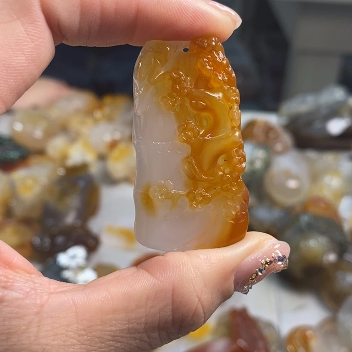 玛瑙/玉髓吊坠(不含链)未镶嵌