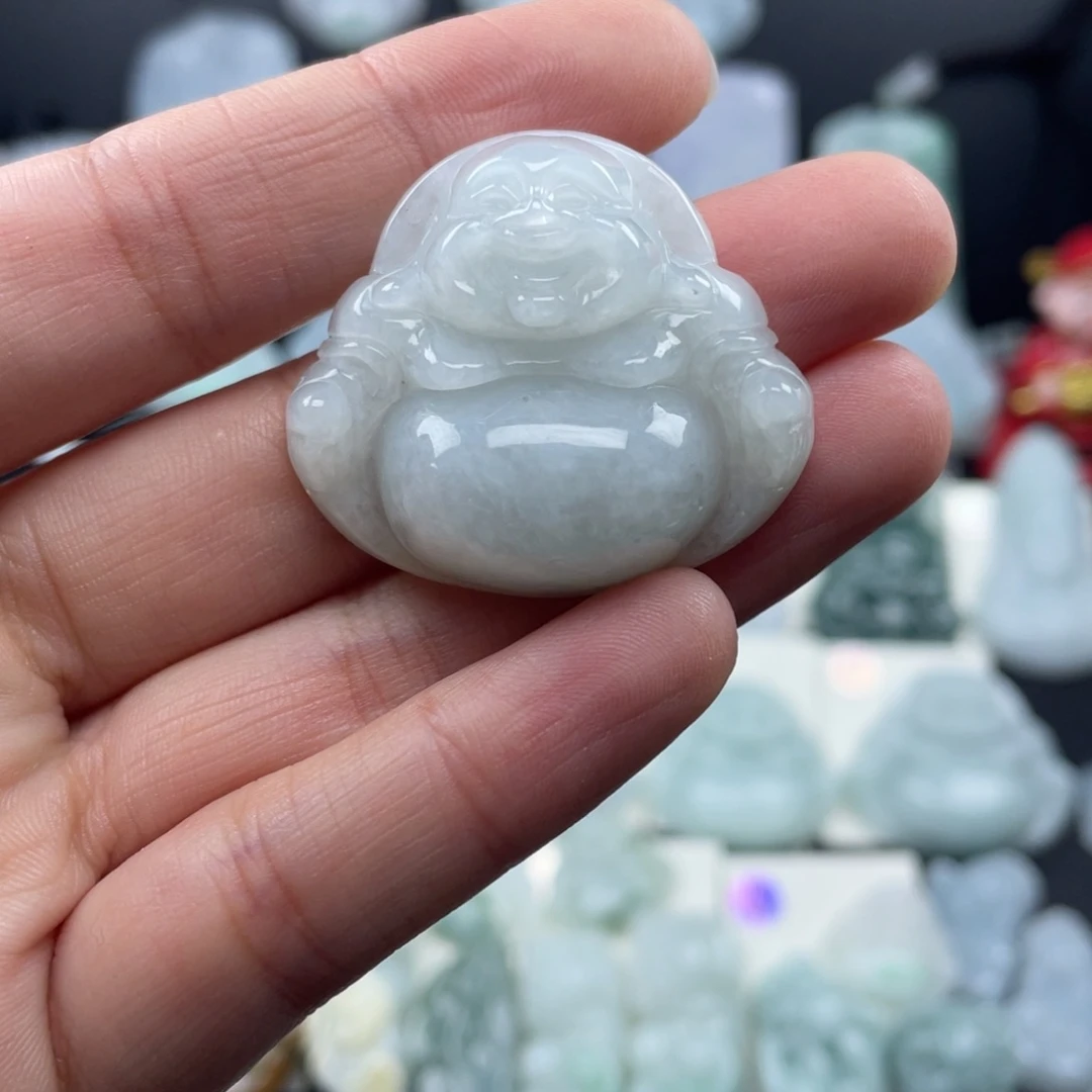 翡翠未镶嵌颈饰32尺寸佛公厚装