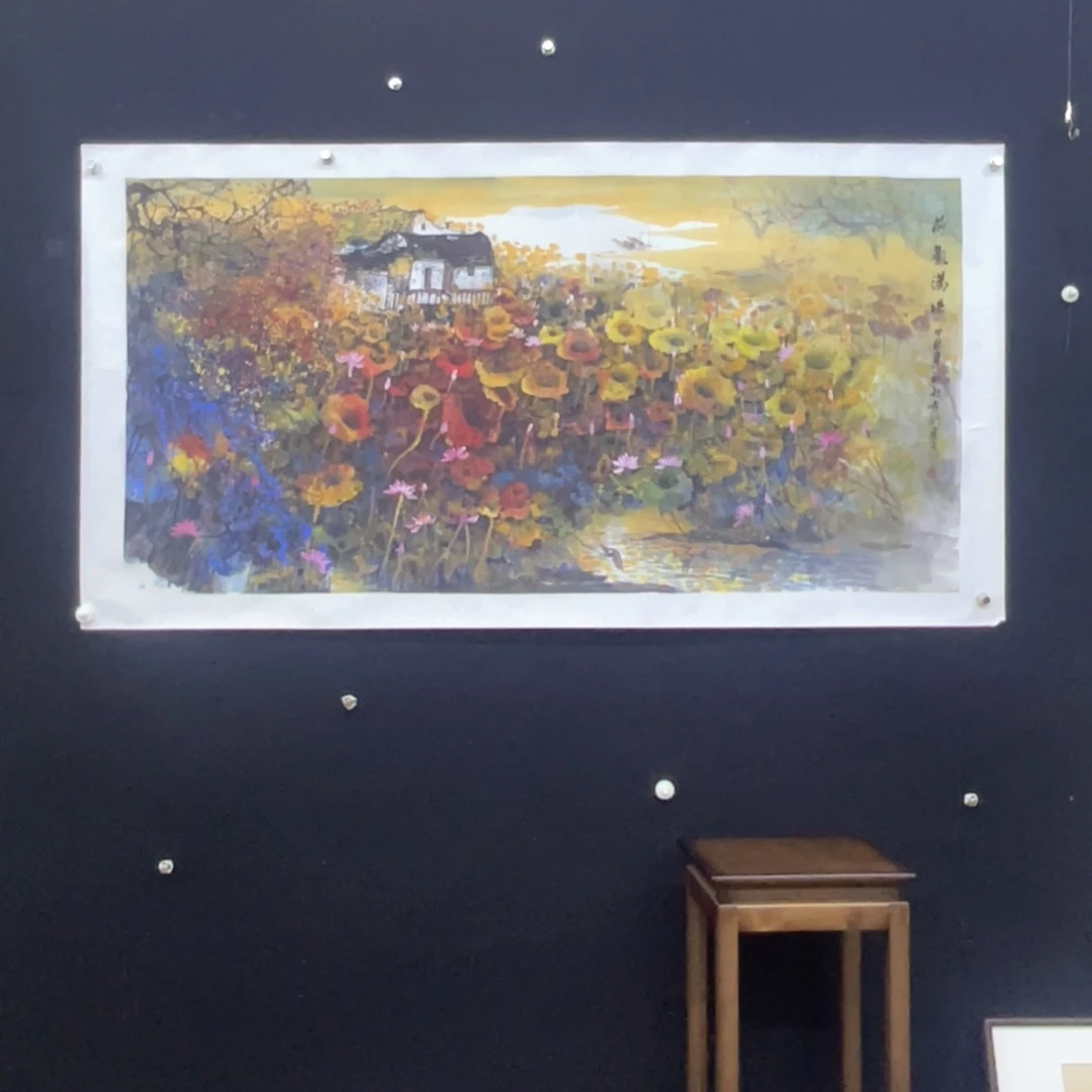 国画手绘国画，精品荷塘