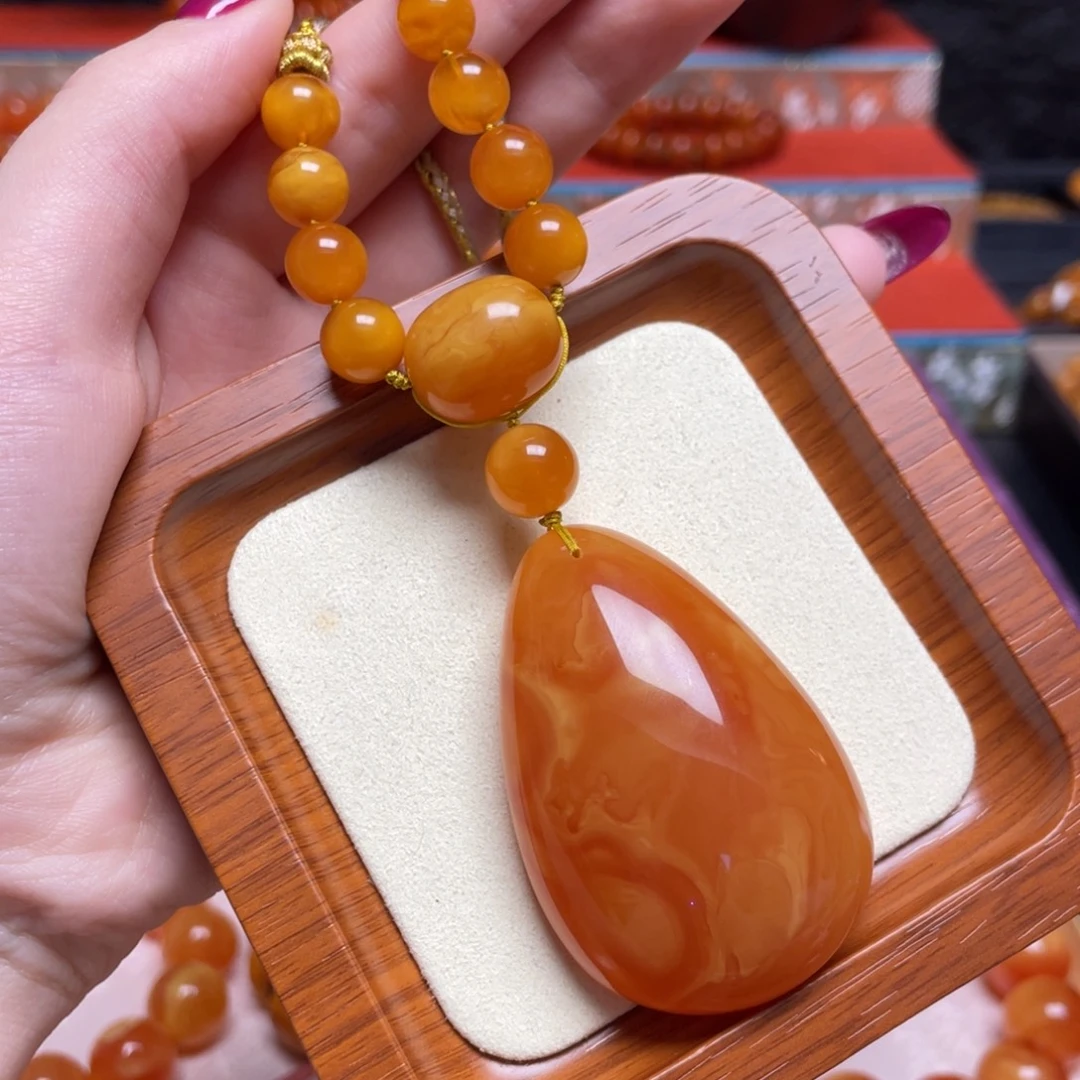 蜜蜡颈饰未镶嵌项链