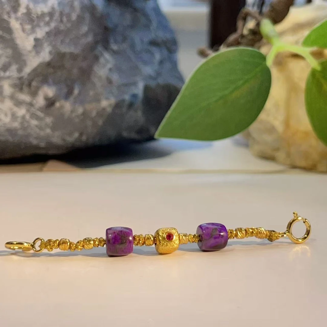 舒俱来皇家紫桶珠延长链/4-5mm/5cm/AZB4141