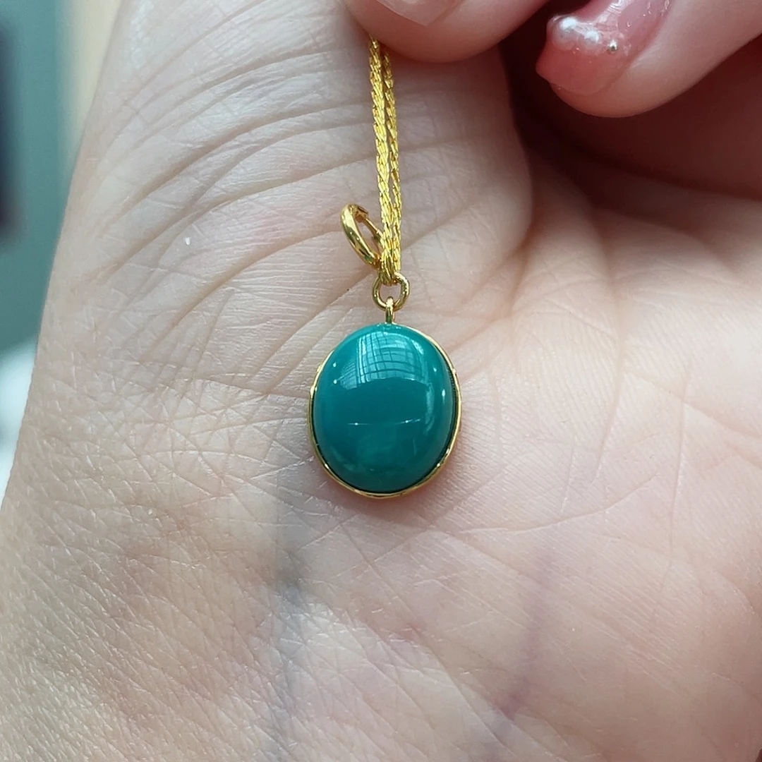 绿松石戒指18K金镶嵌