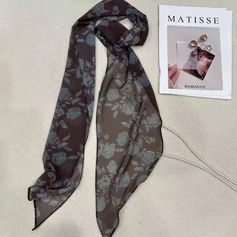 【玫瑰】 搭裙子好看 乔其纱百搭经典夏季防晒丝巾