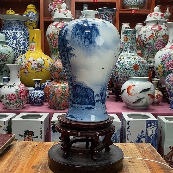 景德镇陶瓷手工手绘花瓶摆件