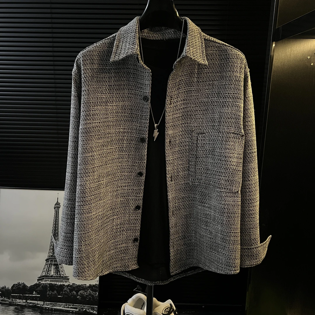 【港澳专属】2025早春新款小香风长袖外套美式潮牌宽松休闲痞帅韩版