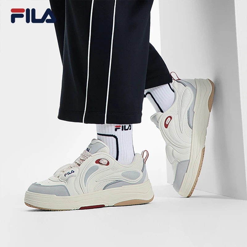 Fila/斐乐情侣款【充棉鞋面厚底律动鞋】春保暖休闲板鞋F12M512201F