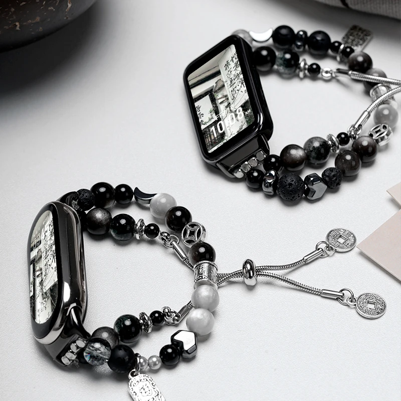 原创晖月情侣适用小米手环8/9pro表带67华为手环小米9pro手环表带