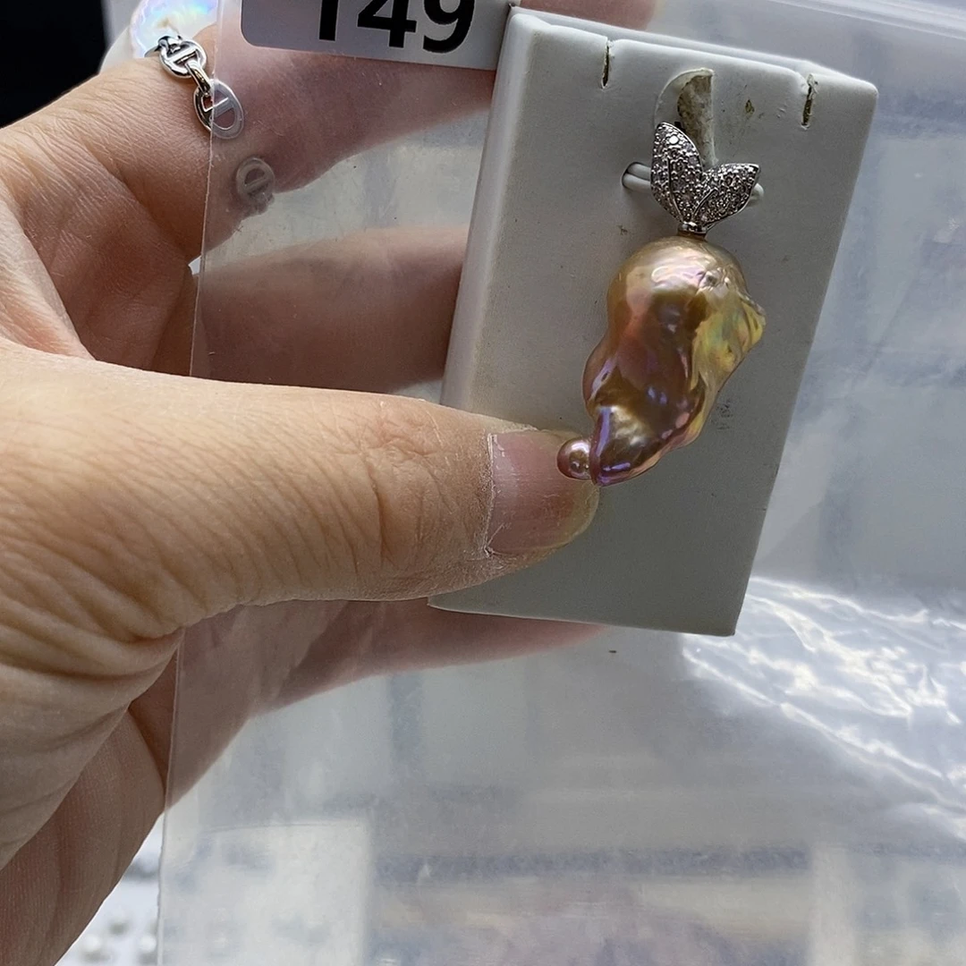 颈饰合金淡水珍珠