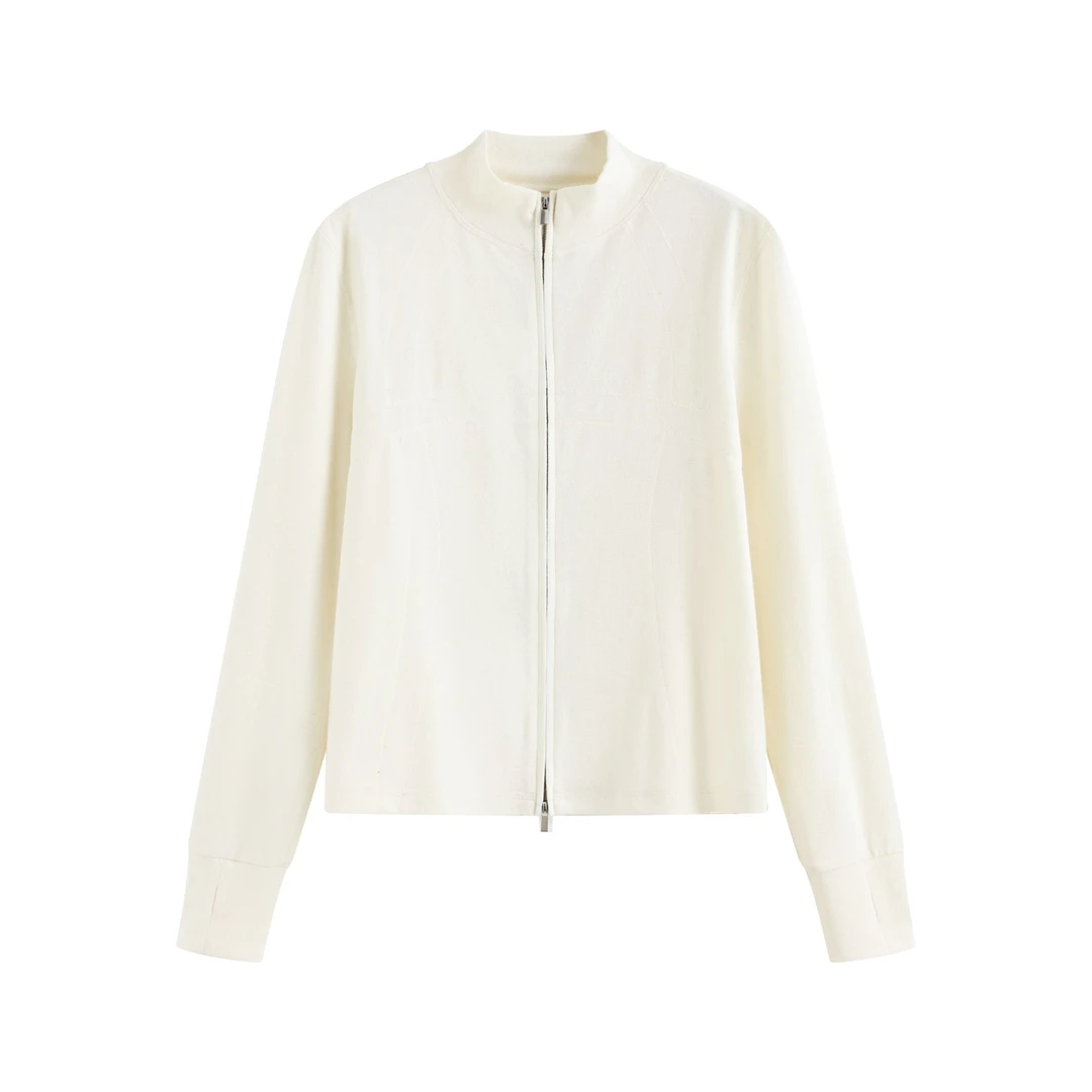 【LULU订单】纯色针织开衫修身弹力外套1337