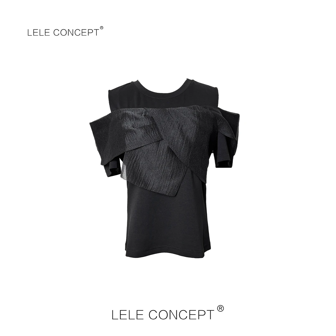 LELE CONCEPT丨【如一】时尚简约款露肩半袖TX086