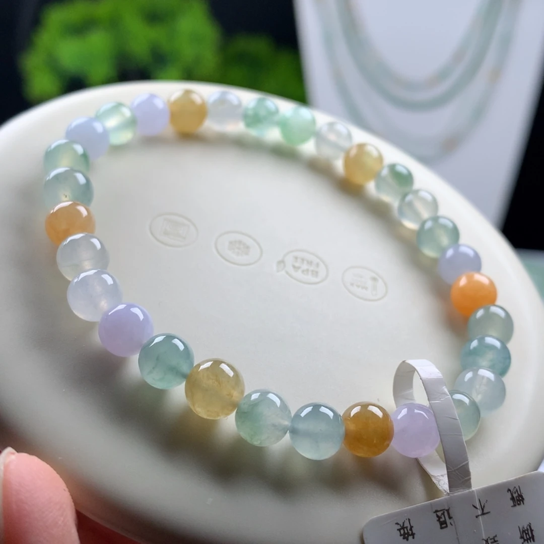 翡翠未镶嵌手链卡6.5