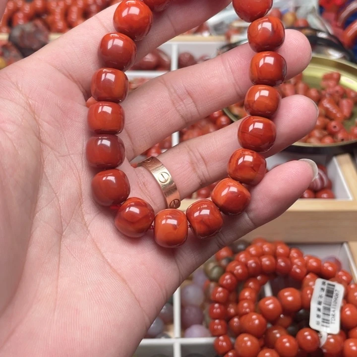 南红玛瑙未镶嵌手链