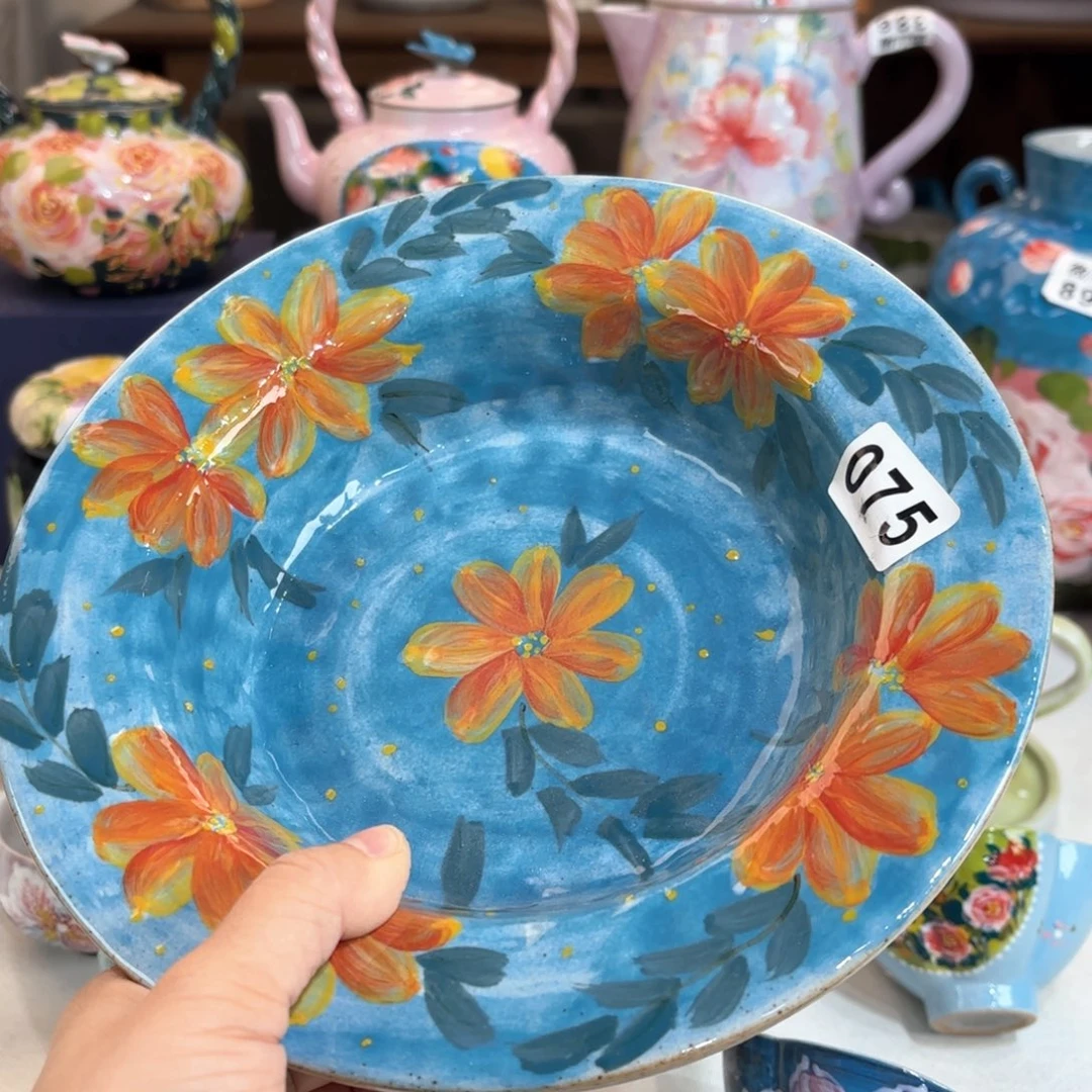 景德镇手绘高温釉下彩陶瓷茶具