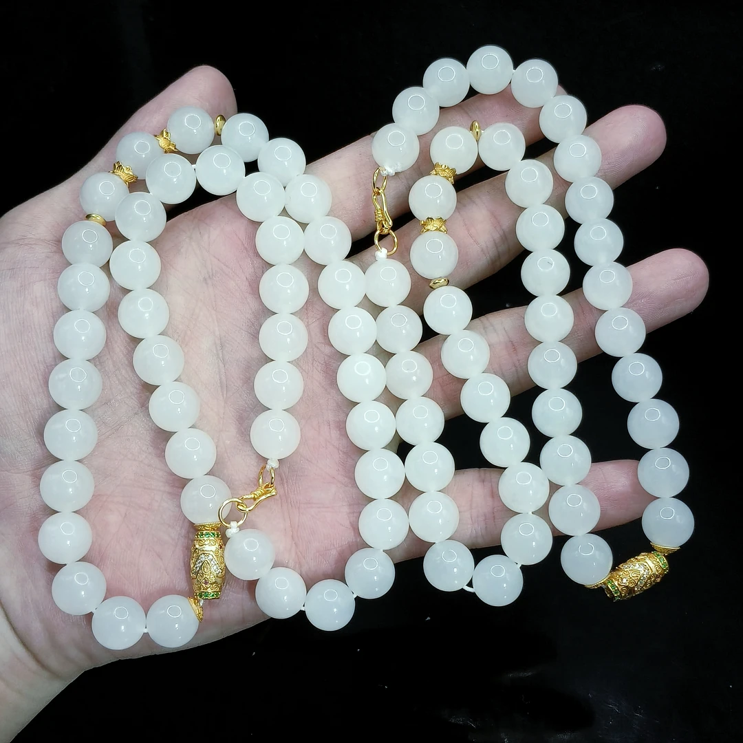 【李想精选】和田玉DIY公主链Y18【多样性发其一】约9mm+