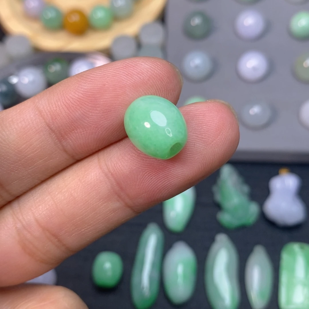 未镶嵌手链翡翠桶珠