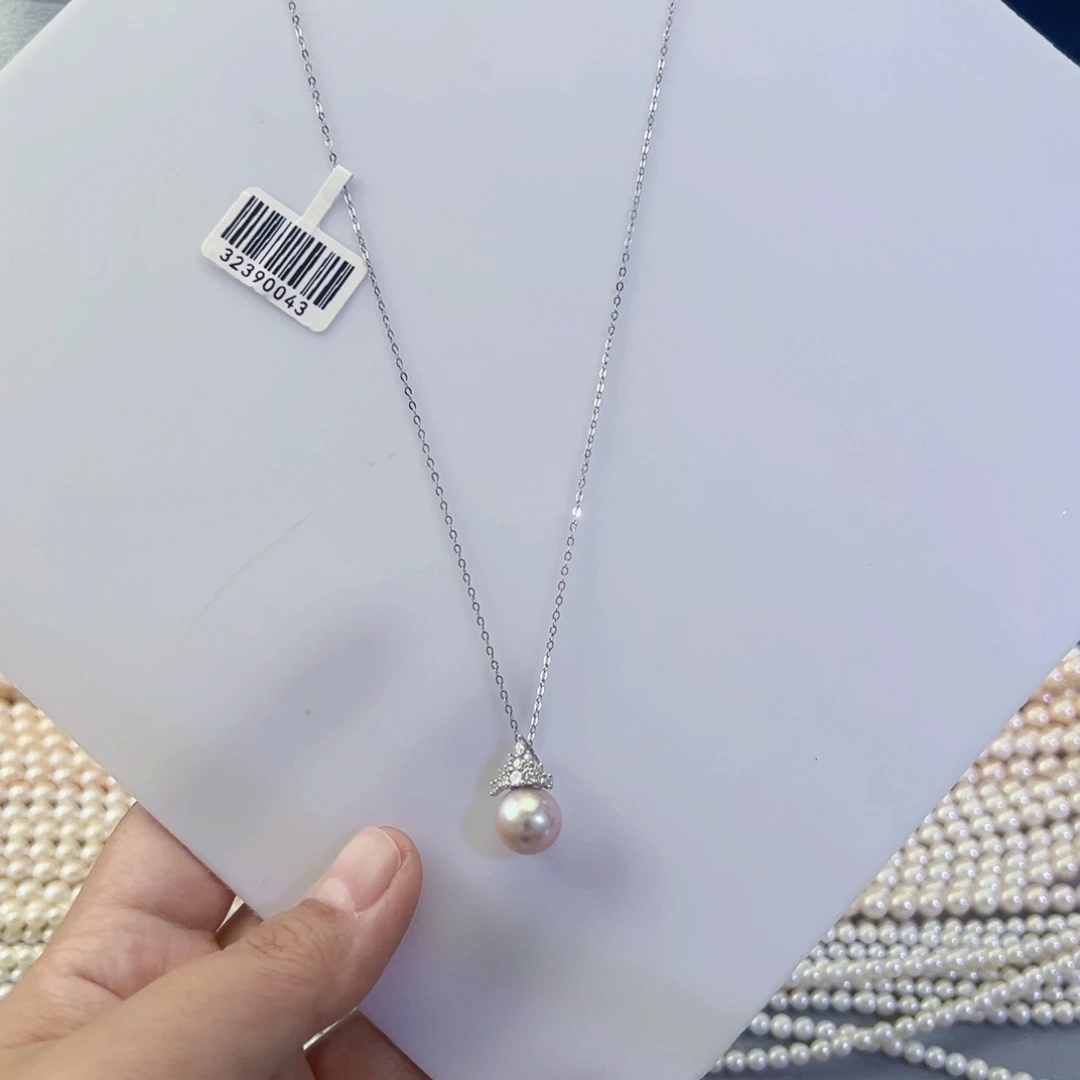 淡水珍珠银S925镶嵌项链手串耳饰吊坠