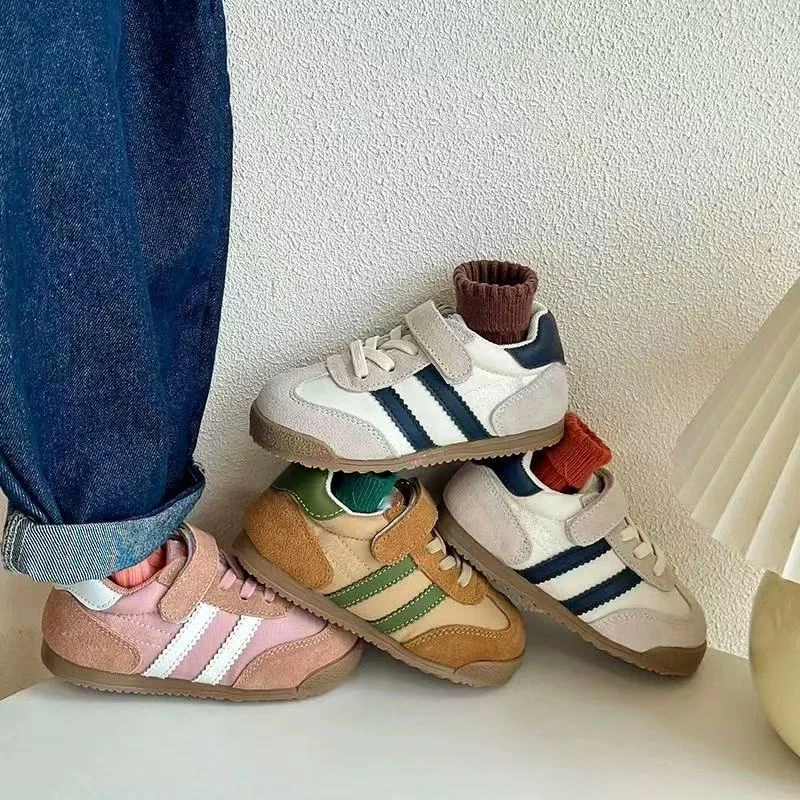 童鞋25新韩版儿童运动鞋女2025春秋女童鞋子轻便透气男童墨素潮鞋