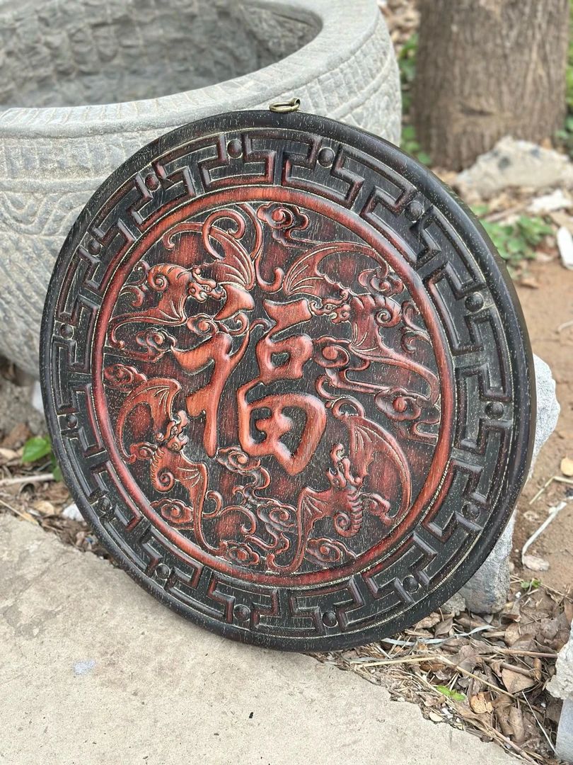 0012客厅成套家具黑红色防锈传统中国风雕刻无品牌