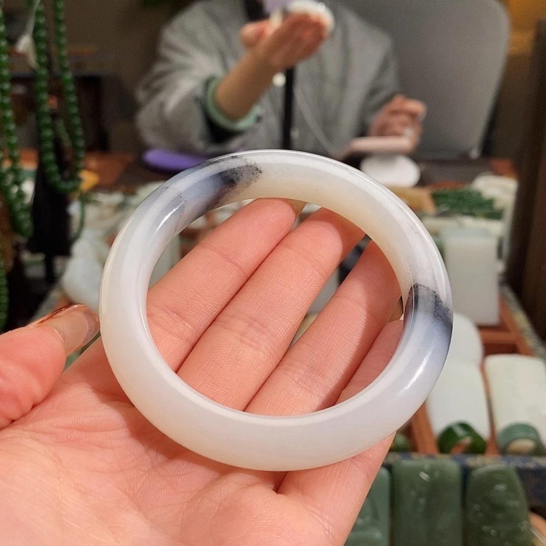 和田玉未镶嵌吊坠(不含链)手镯55.5