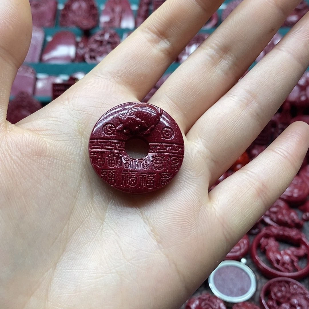 天然辰砂朱砂吊坠