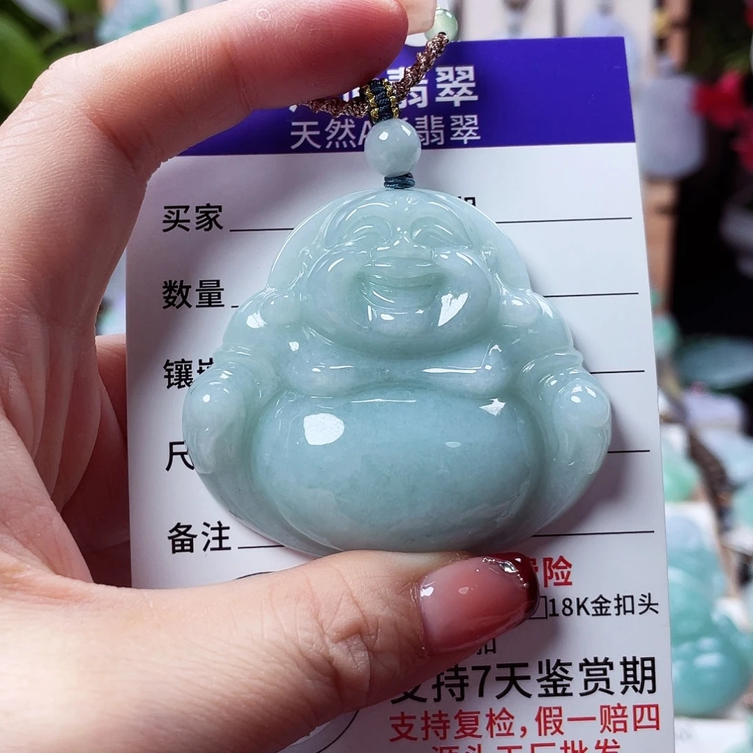 翡翠未镶嵌颈饰佛公10