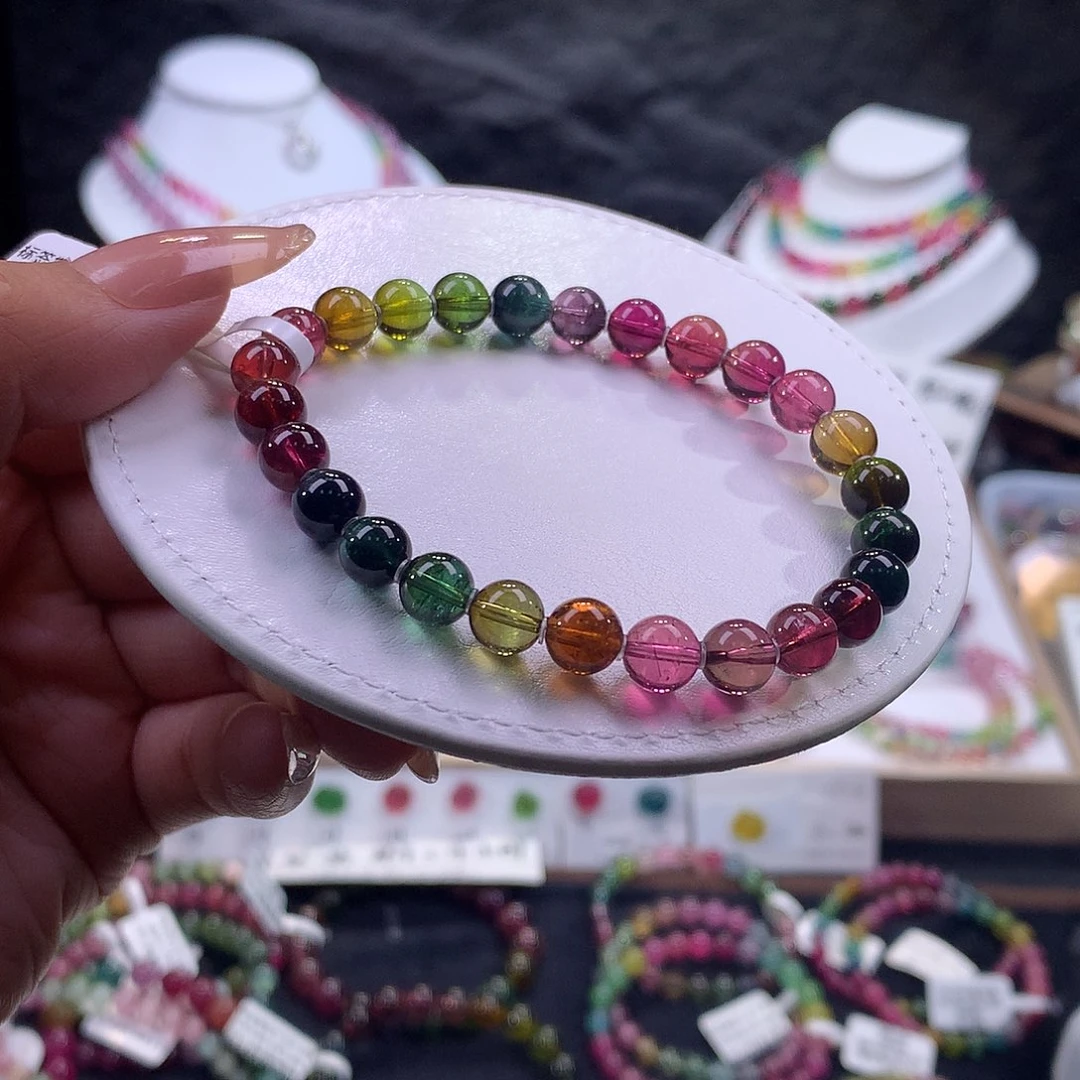 定制碧玺未镶嵌随型A老矿色标