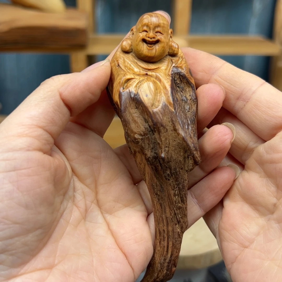 木崖柏木摆件手把件