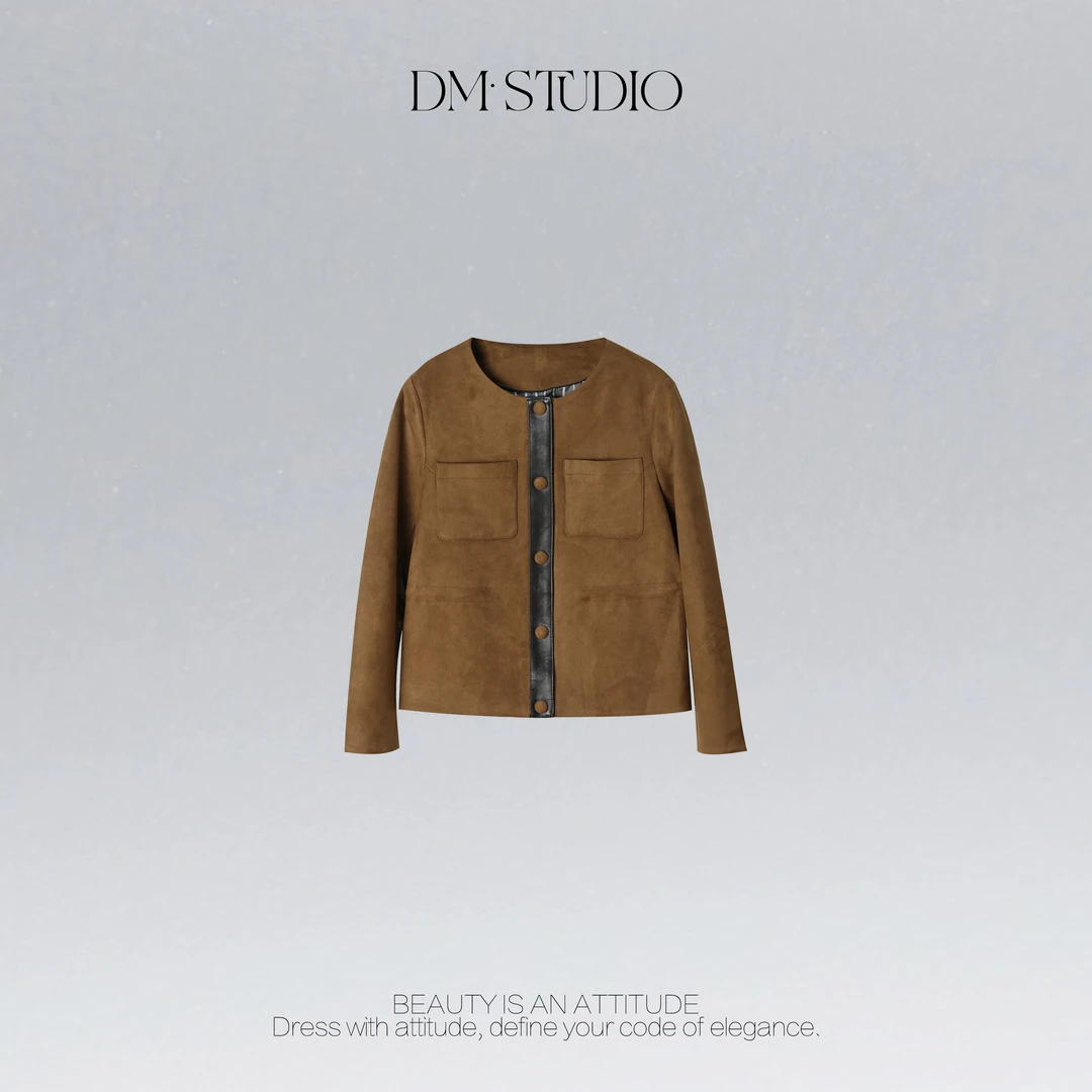 DEDM•STUDIO秋冬复古高级感静奢小众设计皮衣外套2509PY/9925120
