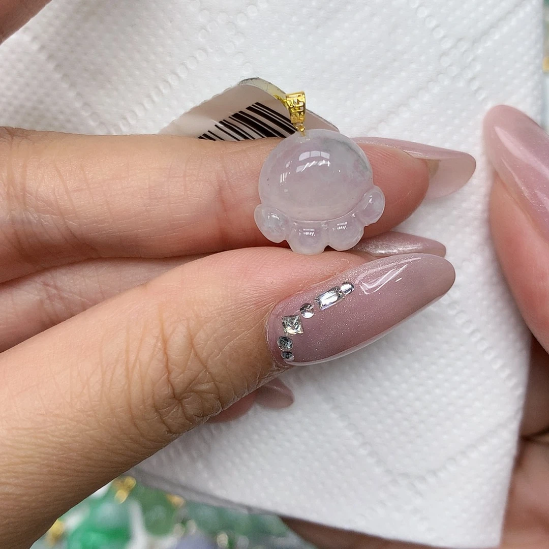 颈饰18K金镶嵌翡翠