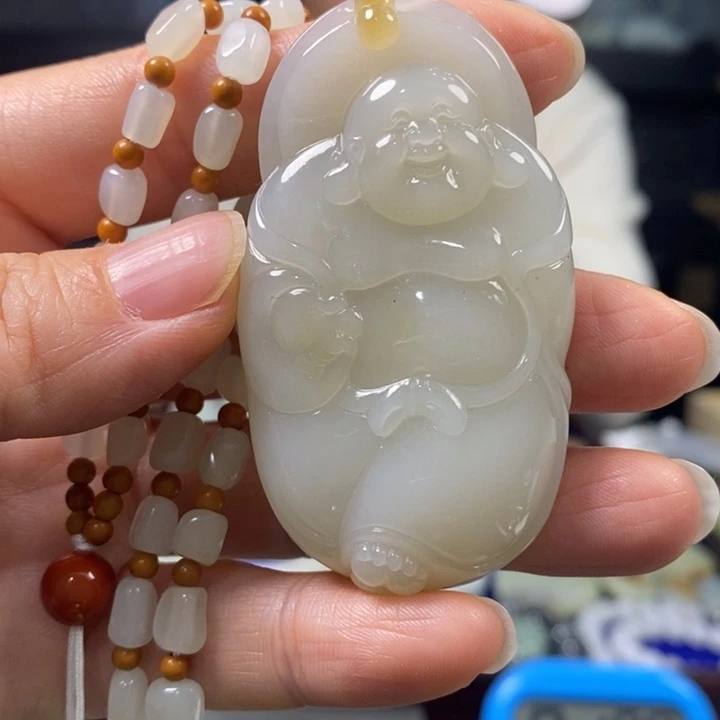 和田玉挂件未镶嵌乌*