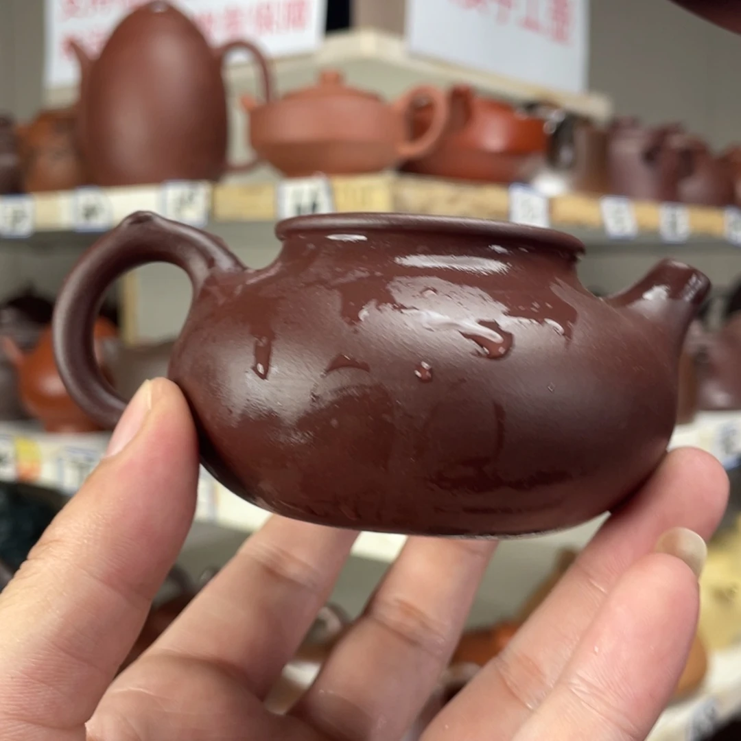 茶壶紫砂余**梁紫泥半手150毫升