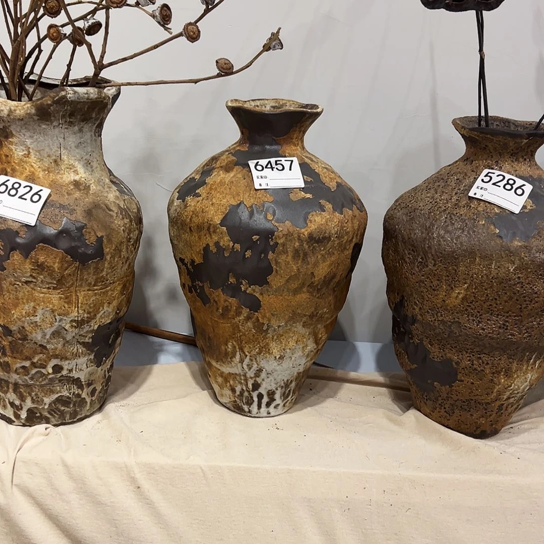 瓶6457高35口6陶瓷花瓶无孔