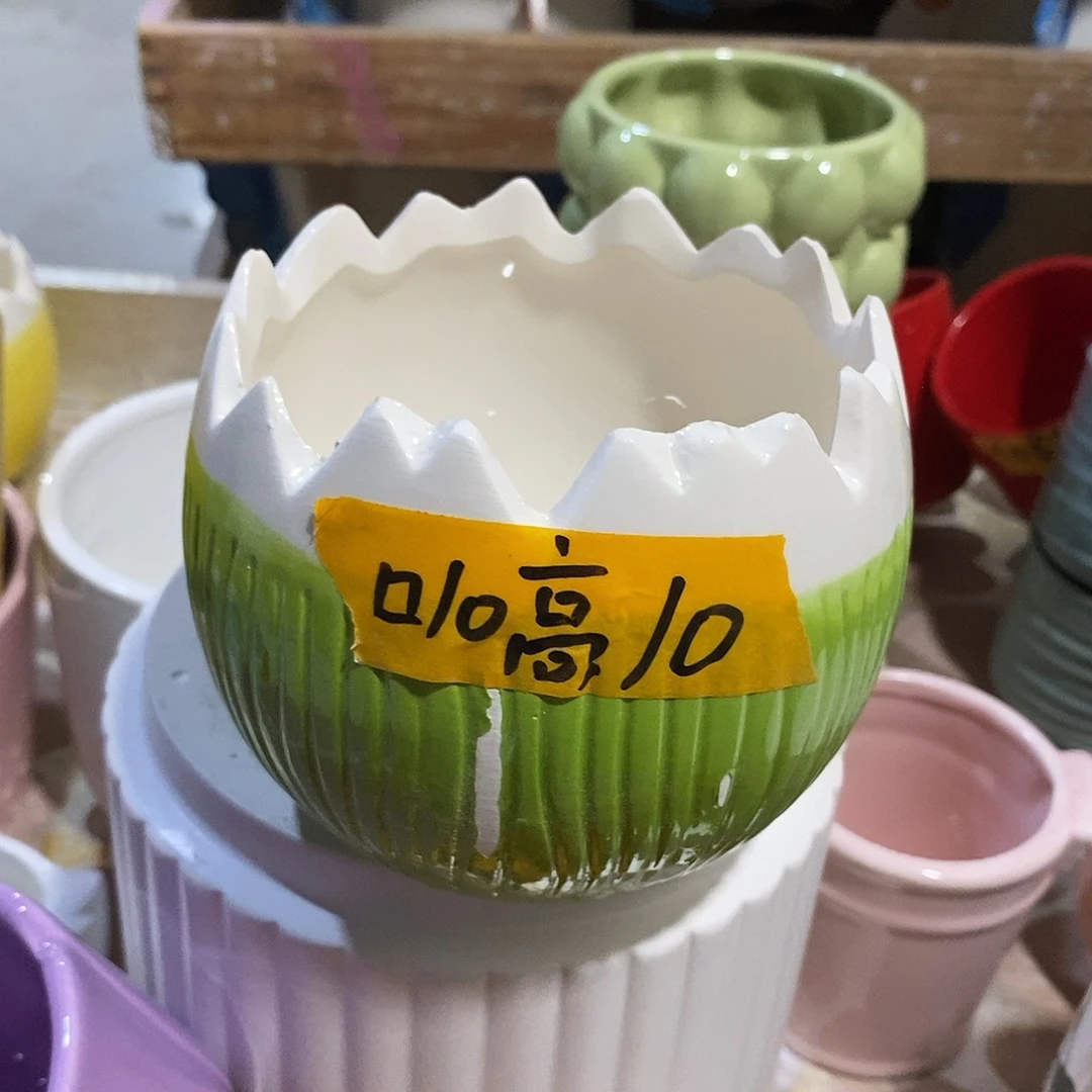 摆件陶陶盆有孔 瑕疵介意勿拍