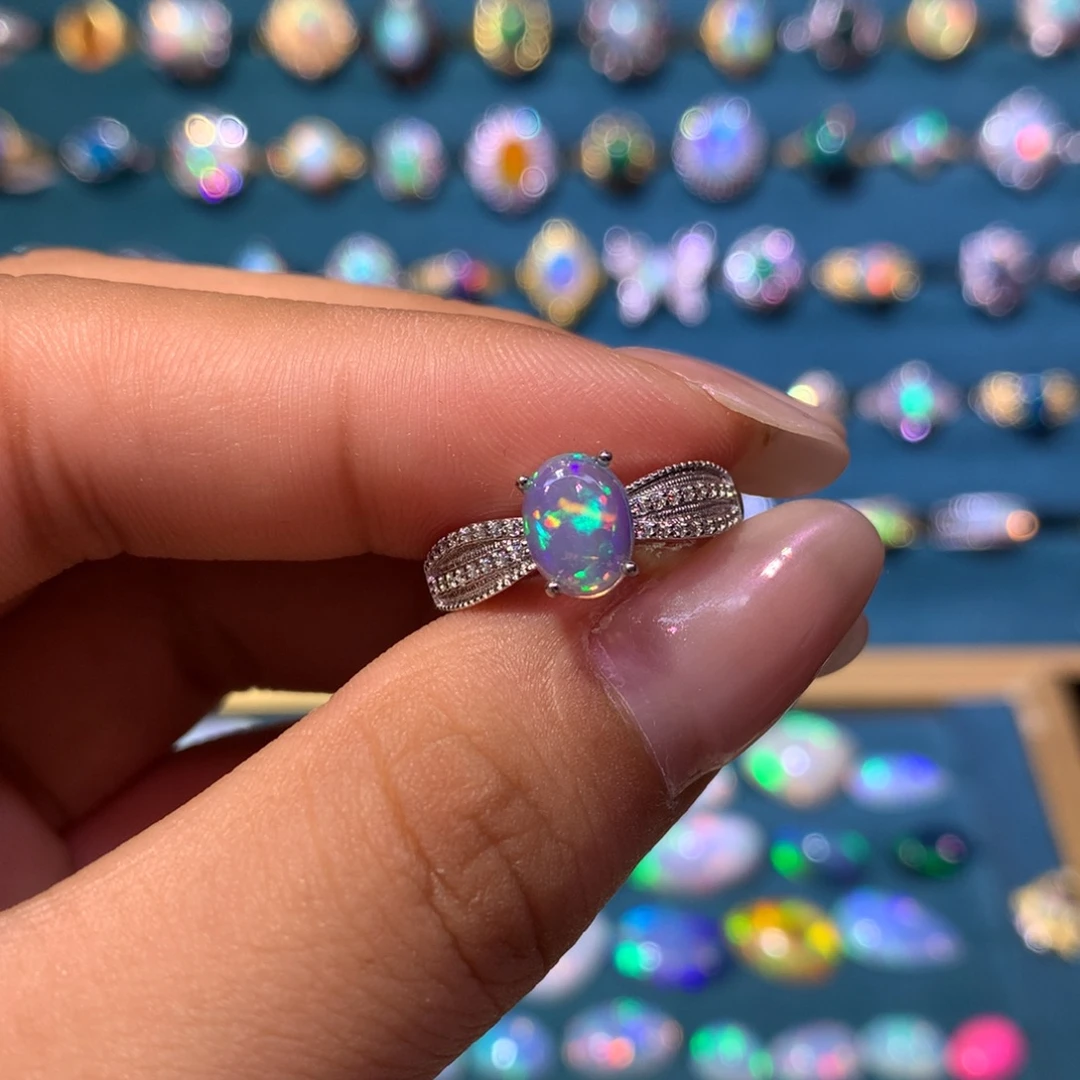 欧泊银S925镶嵌戒指款