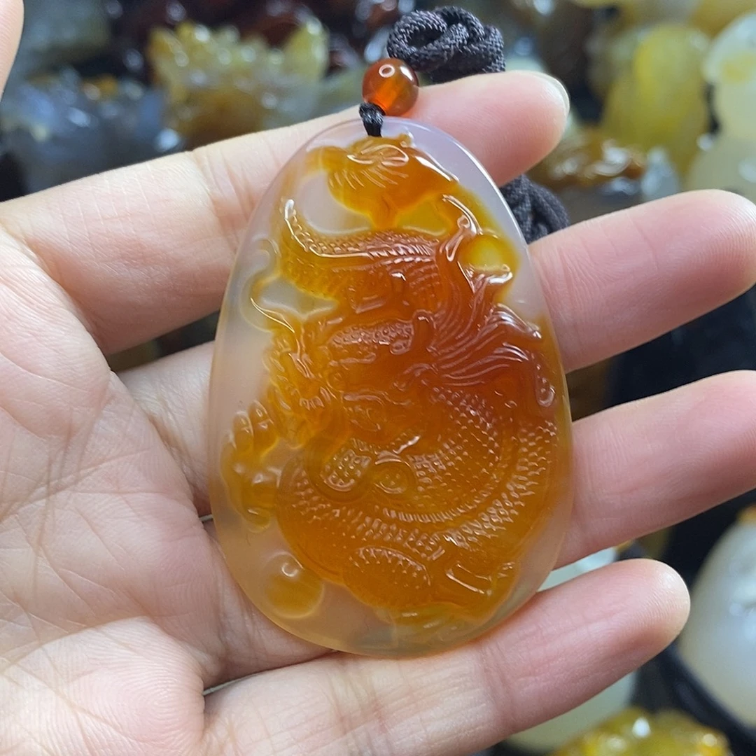 玛瑙/玉髓未镶嵌吊坠