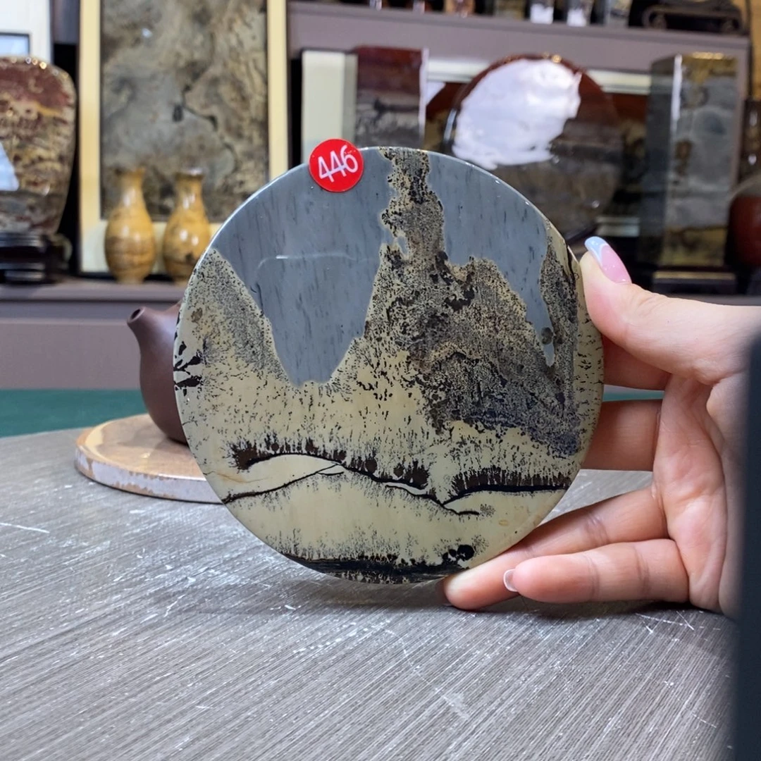 石材广西国画石草花石