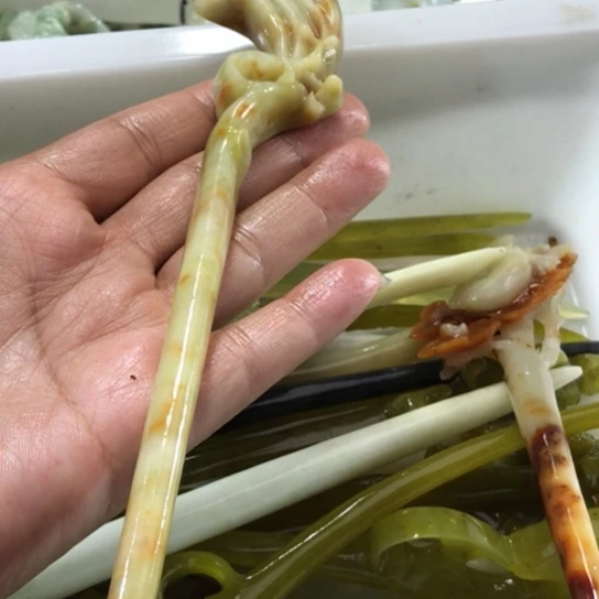 岫玉未镶嵌发簪玉兰花